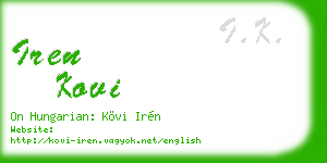 iren kovi business card